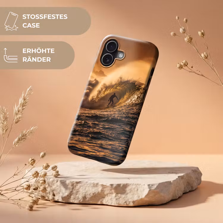 Surfer - Golf - Oceaan - Sport - Oranje Toughcase MagSafe Apple iPhone 17 klein -USP_RandenV_DE