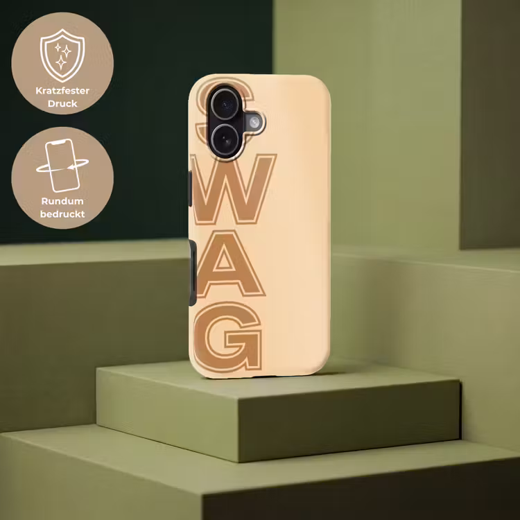 Swag - Bruin - Beige Toughcase MagSafe Apple iPhone 17 klein -USP_PrintM_DE