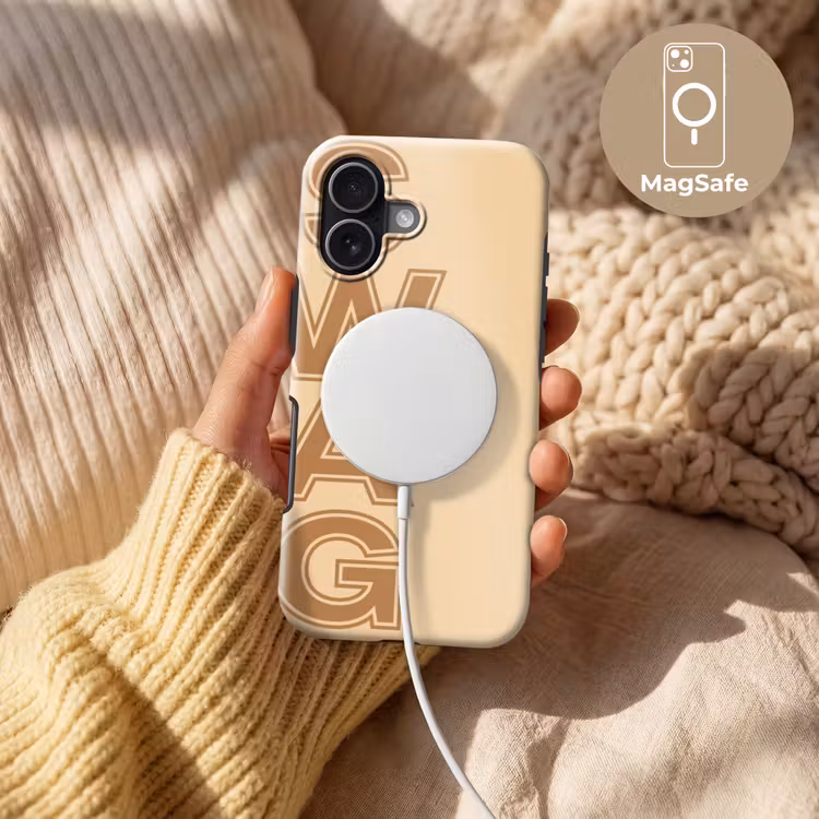 Swag - Bruin - Beige Toughcase MagSafe Apple iPhone 17 klein -USP_MagsafeV