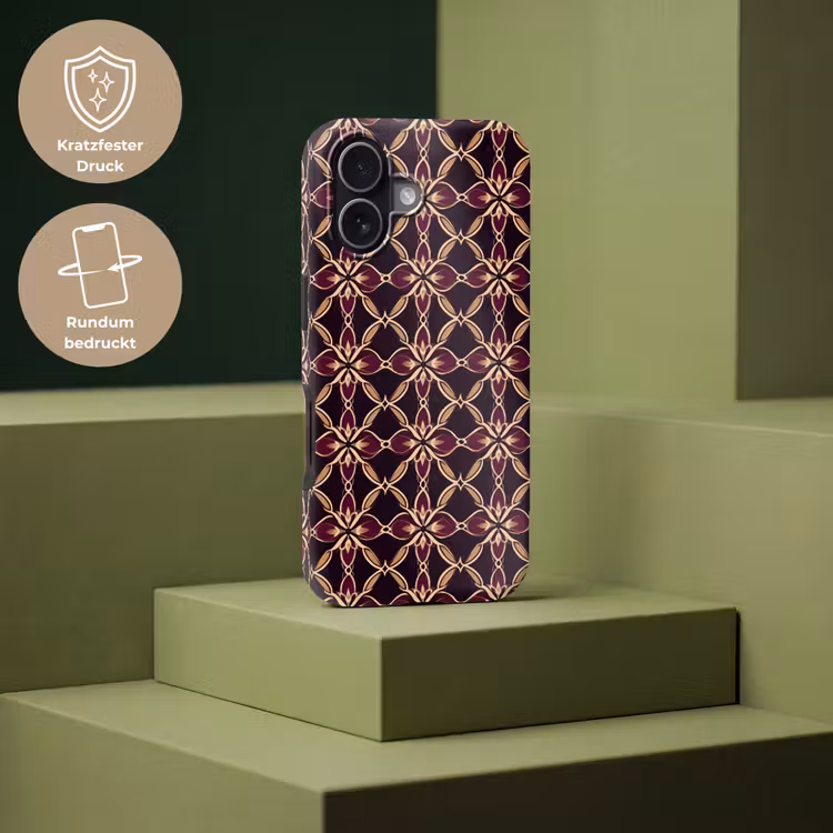 Symmetrisch - Tegel - Burgundy Toughcase MagSafe Apple iPhone 17 klein 1017 -USP_PrintM_DE