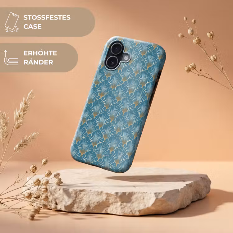 Symmetrisch - Patroon - Blauw Toughcase MagSafe Apple iPhone 17 klein 1017 -USP_RandenV_DE