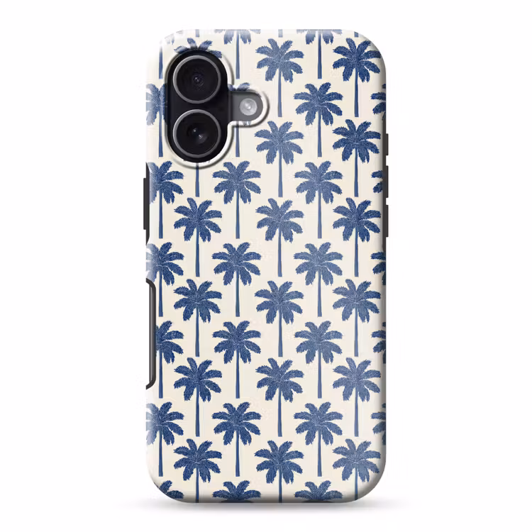 Symmetrisch - Palm - Blauw Toughcase MagSafe Apple iPhone 17 klein 1017 -3d