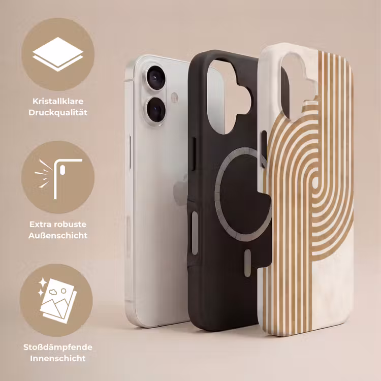 Symmetrische bocht - Koperkleurig Toughcase MagSafe Apple iPhone 17 klein -USP_Lagen_DE