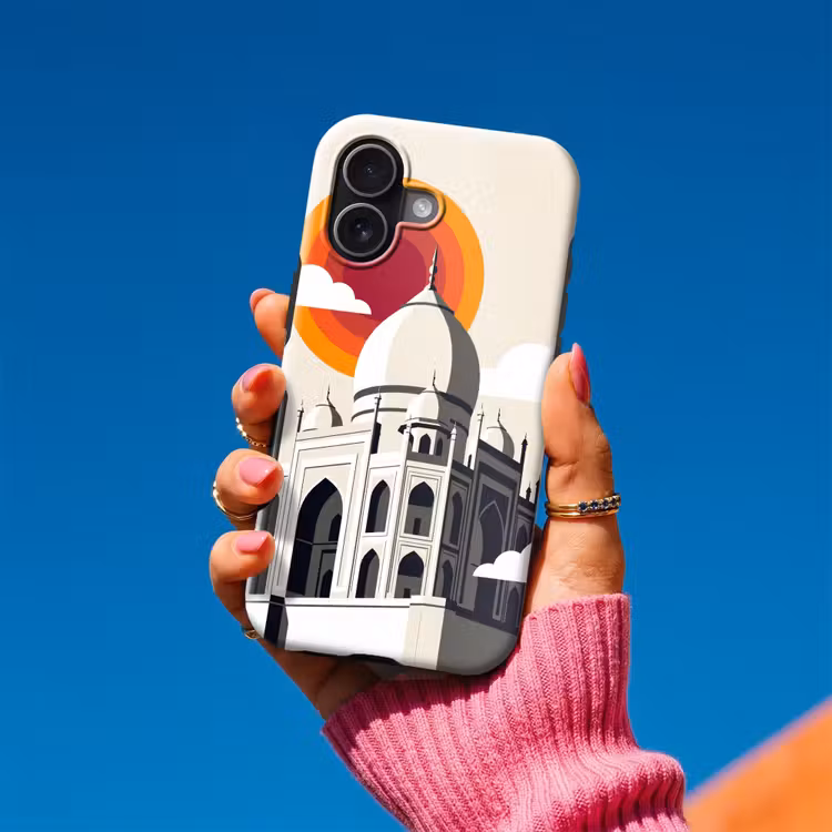 Taj Mahal - Zon - Koepel - Architectuur - India - Grafisch Toughcase MagSafe Apple iPhone 17 klein -Sfeer1V