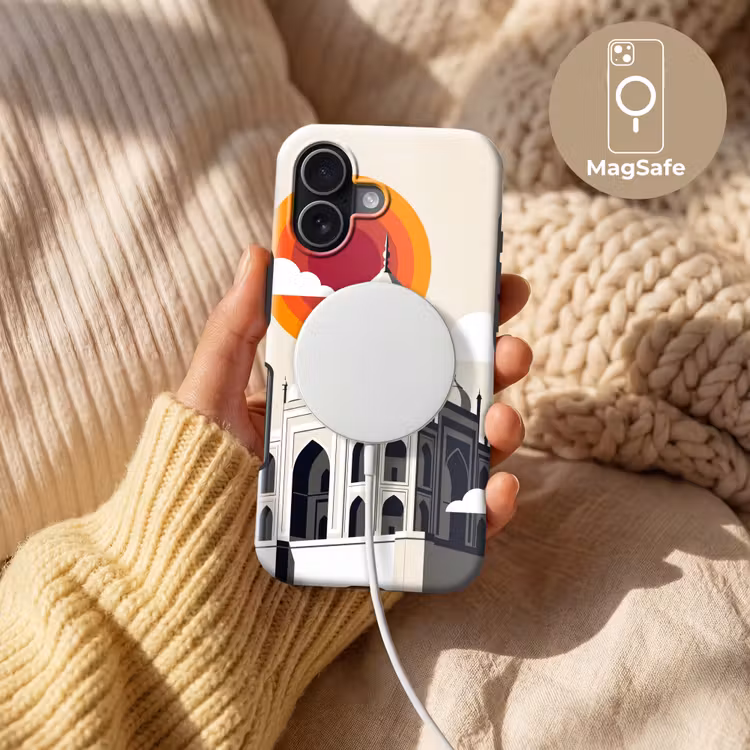 Taj Mahal - Zon - Koepel - Architectuur - India - Grafisch Toughcase MagSafe Apple iPhone 17 klein -USP_MagsafeV