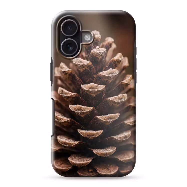 Dennenappel - Bos - Herfst - Bruin - Sfeervol Toughcase MagSafe Apple iPhone 17 klein -3d