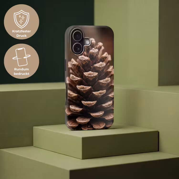 Dennenappel - Bos - Herfst - Bruin - Sfeervol Toughcase MagSafe Apple iPhone 17 klein -USP_PrintM_DE