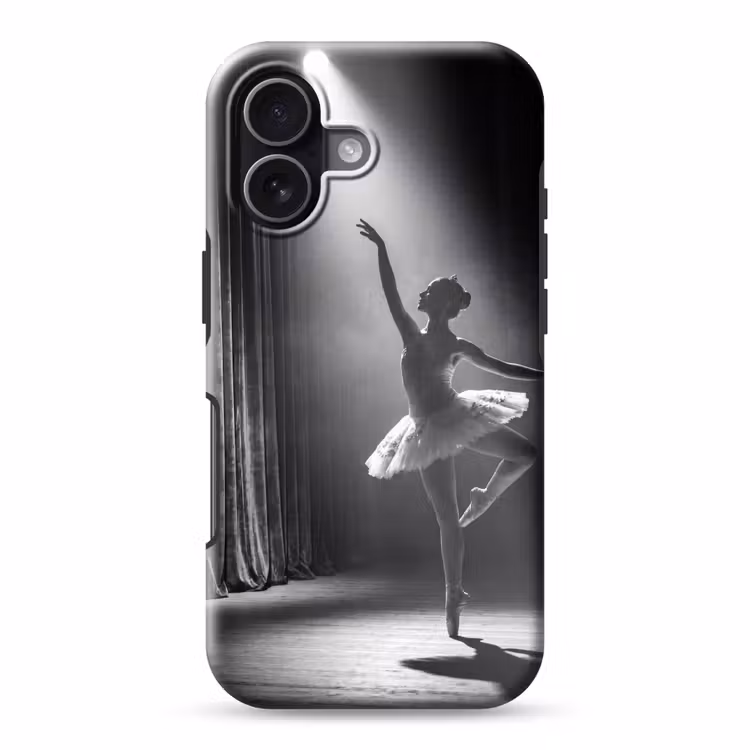 Danser - Podium - Zwart-wit - Kunst - Klassiek Toughcase MagSafe Apple iPhone 17 klein -3d