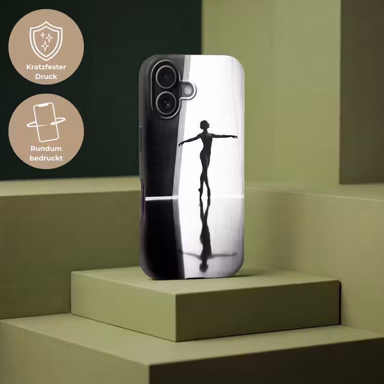Danser - Silhouette - Kunst - Modern - Zwart-wit Toughcase MagSafe Apple iPhone 17 klein -USP_PrintM_DE