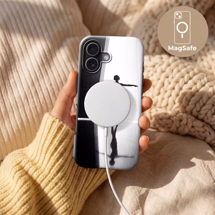 Danser - Silhouette - Kunst - Modern - Zwart-wit Toughcase MagSafe Apple iPhone 17 klein -USP_MagsafeV