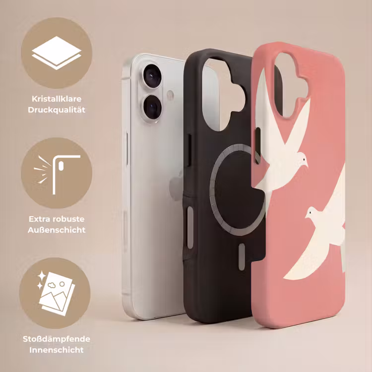 Duiven - Wit - Sierlijk Toughcase MagSafe Apple iPhone 17 klein -USP_Lagen_DE