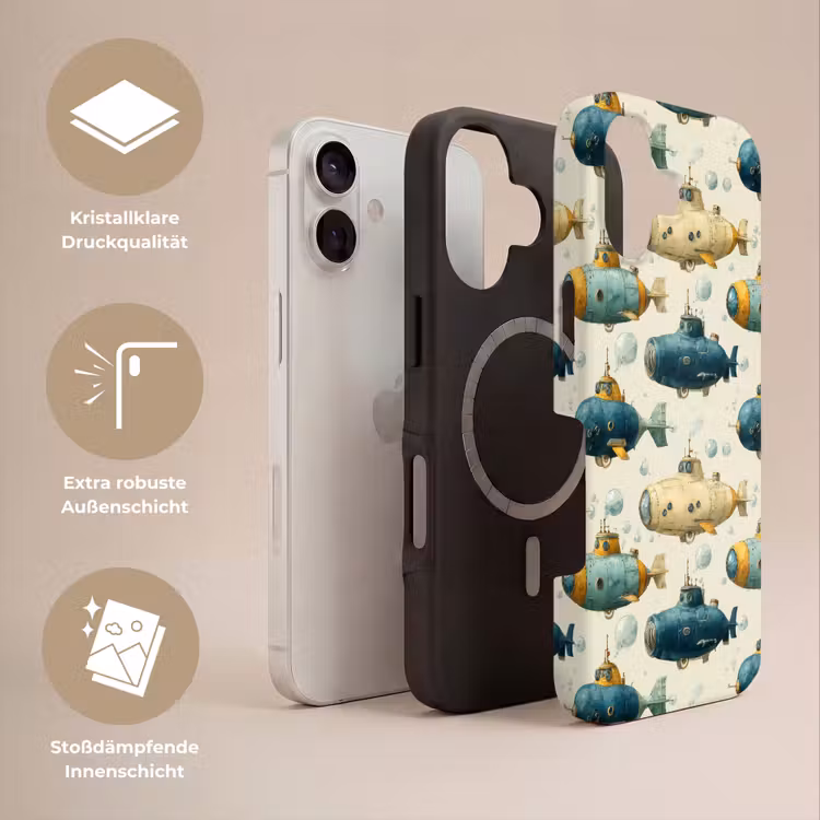 Duikboot - Fantasie - Kleurrijk Toughcase MagSafe Apple iPhone 17 klein 1017 -USP_Lagen_DE