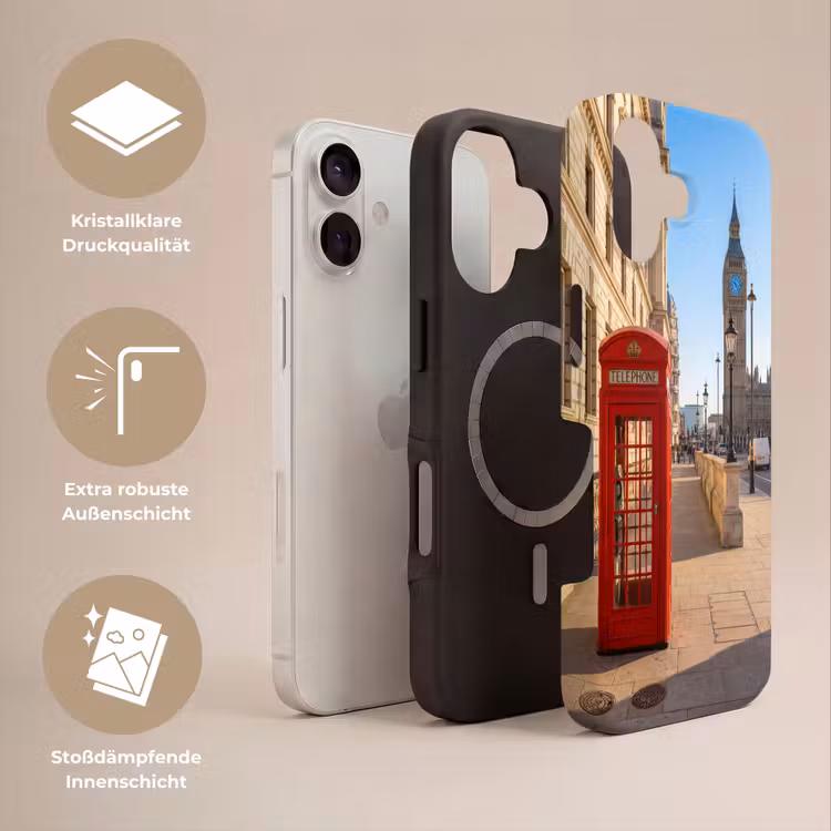 Telefooncel - Rood - Londen - Stad - Architectuur Toughcase MagSafe Apple iPhone 17 klein -USP_Lagen_DE