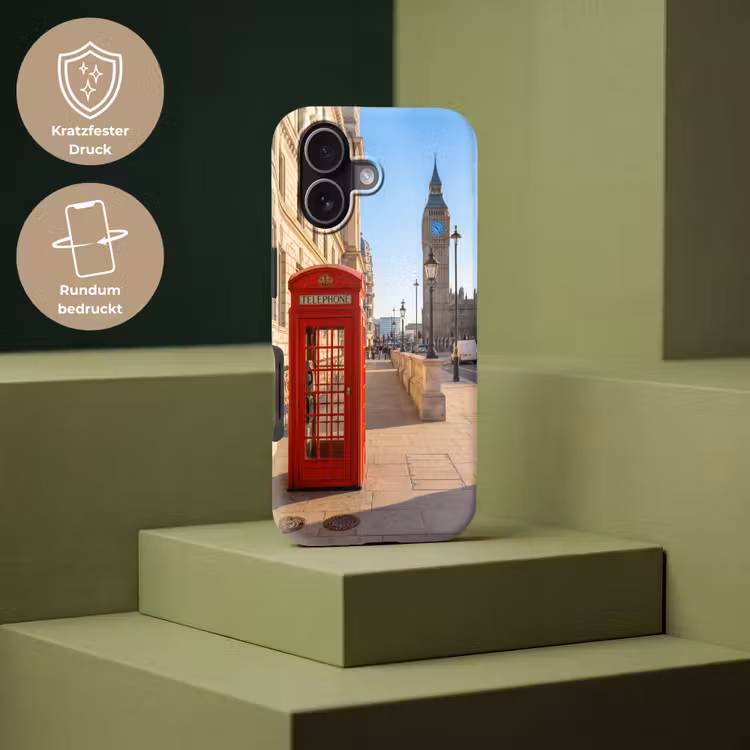 Telefooncel - Rood - Londen - Stad - Architectuur Toughcase MagSafe Apple iPhone 17 klein -USP_PrintM_DE