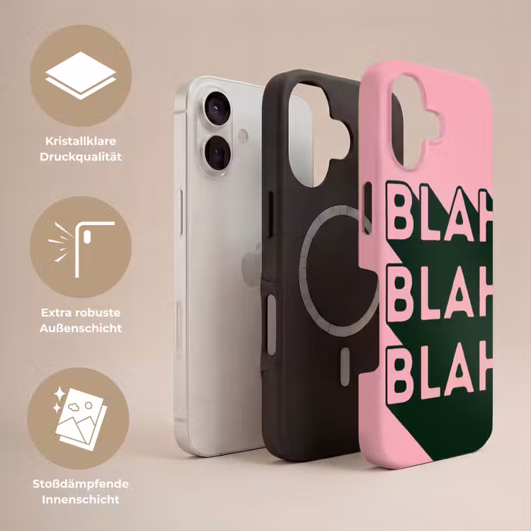 Tekst - Grafisch - Groen - Schaduw Toughcase MagSafe Apple iPhone 17 klein -USP_Lagen_DE