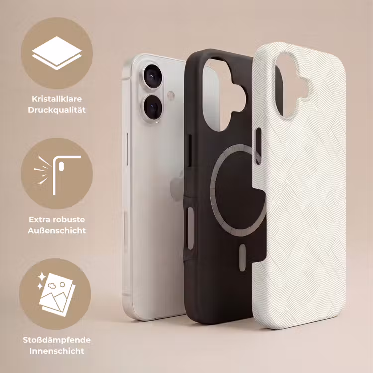 Textuur - Abstract - Beige Toughcase MagSafe Apple iPhone 17 klein 1017 -USP_Lagen_DE