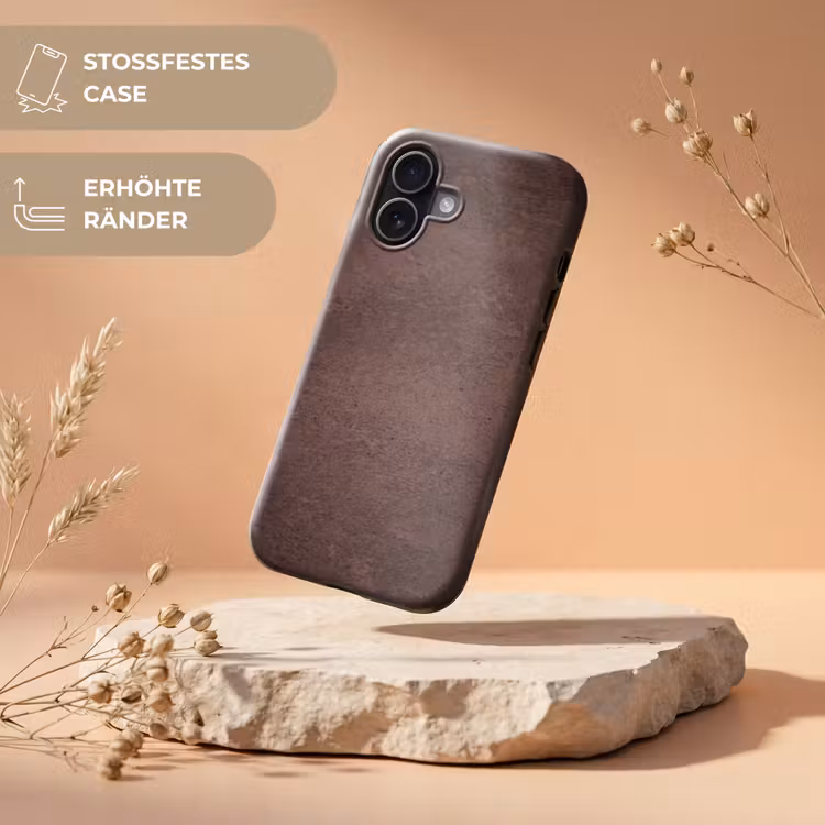 Textuur - Beton - Abstract - Donker - Bruin Toughcase MagSafe Apple iPhone 17 klein -USP_RandenV_DE