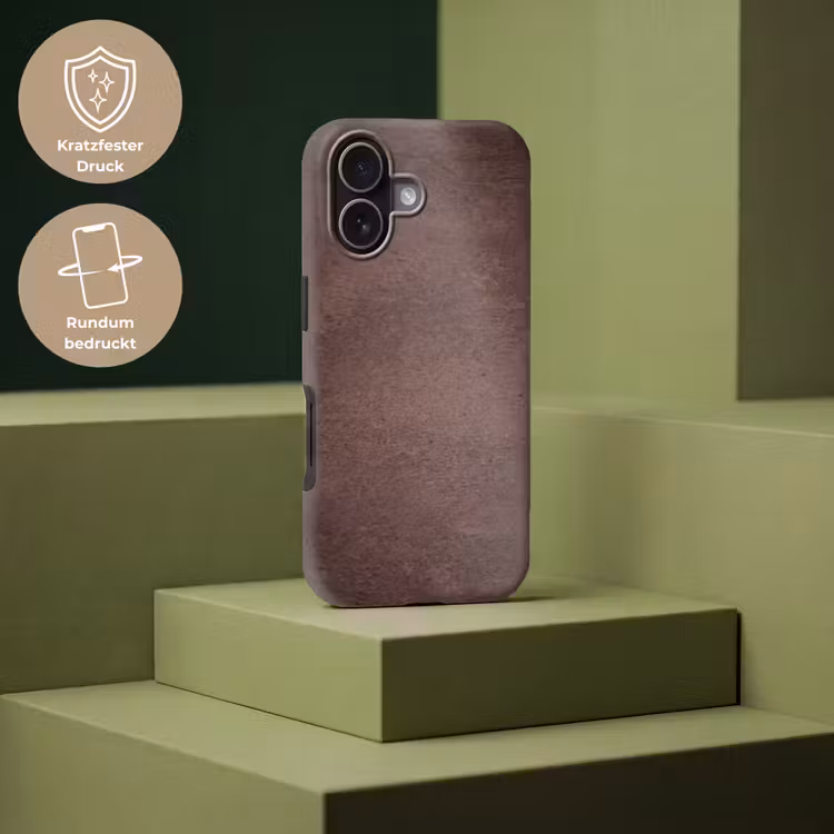 Textuur - Beton - Abstract - Donker - Bruin Toughcase MagSafe Apple iPhone 17 klein -USP_PrintM_DE