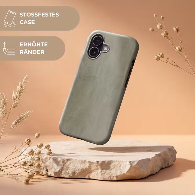 Textuur - Betonlook - Achtergrond - Modern - Groen Toughcase MagSafe Apple iPhone 17 klein -USP_RandenV_DE