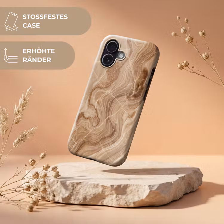 Textuur - Golvend - Abstract - Warm - Bruin Toughcase MagSafe Apple iPhone 17 klein -USP_RandenV_DE