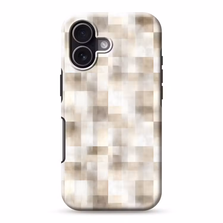 Textuur - Linnen - Beige Toughcase MagSafe Apple iPhone 17 klein 1017 -3d