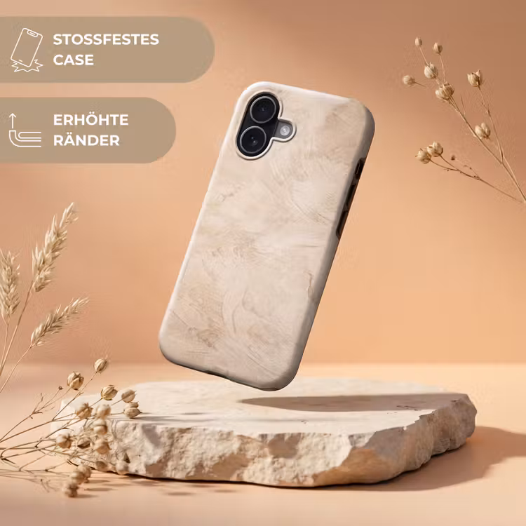 Textuur - Patroon - Abstract - Modern - Beige Toughcase MagSafe Apple iPhone 17 klein -USP_RandenV_DE