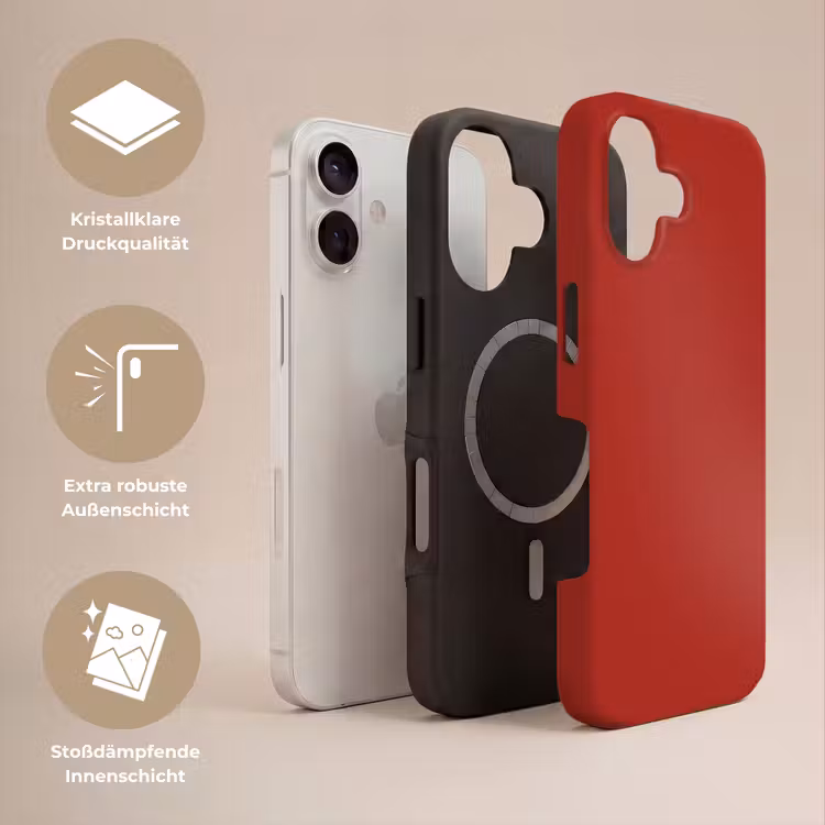 Deep - Crimson - Rood Toughcase MagSafe Apple iPhone 17 klein 1017 -USP_Lagen_DE