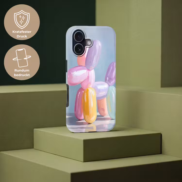 Dier - Ballon - Pasteltinten - Glanzend Toughcase MagSafe Apple iPhone 17 klein -USP_PrintM_DE