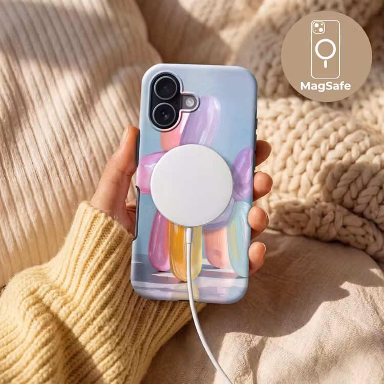 Dier - Ballon - Pasteltinten - Glanzend Toughcase MagSafe Apple iPhone 17 klein -USP_MagsafeV