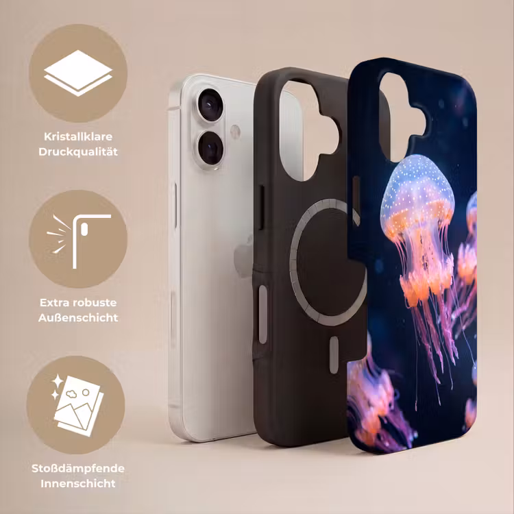 Dier - Onderwater - Natuur - Roze - Mysterieus Toughcase MagSafe Apple iPhone 17 klein -USP_Lagen_DE