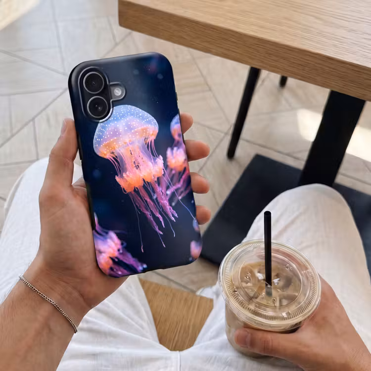 Dier - Onderwater - Natuur - Roze - Mysterieus Toughcase MagSafe Apple iPhone 17 klein -Sfeer1M