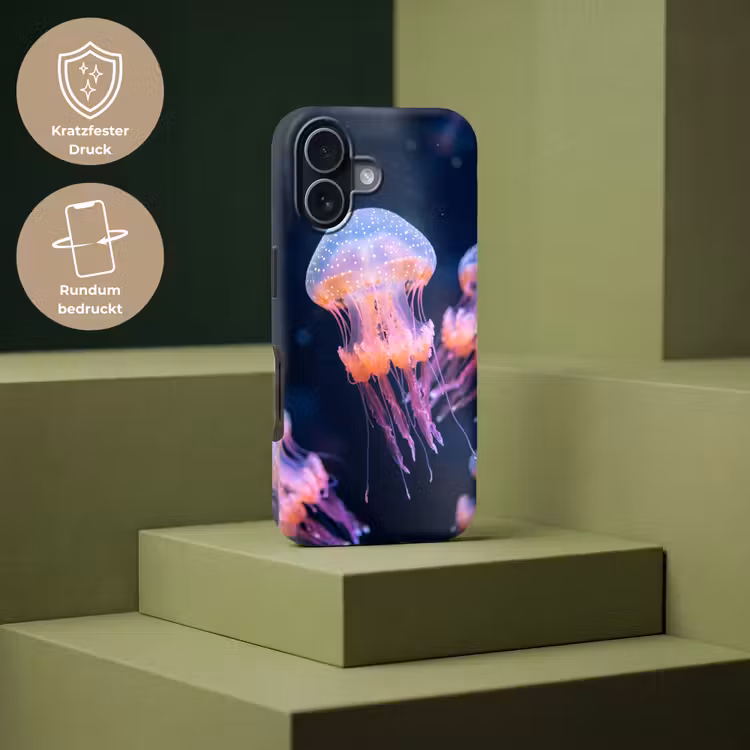 Dier - Onderwater - Natuur - Roze - Mysterieus Toughcase MagSafe Apple iPhone 17 klein -USP_PrintM_DE