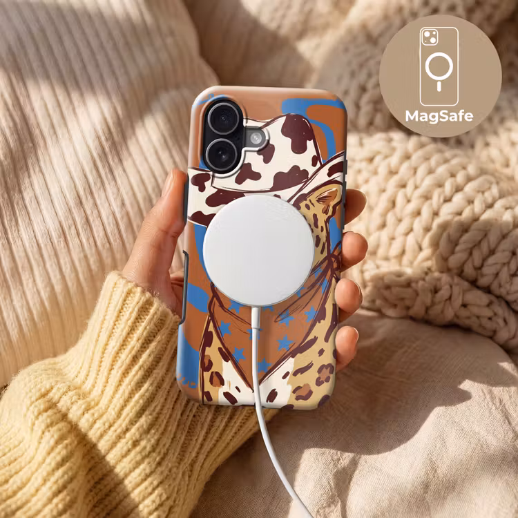Dieren - Cowboyhoed - Modern - Illustratie - Bruin Toughcase MagSafe Apple iPhone 17 klein -USP_MagsafeV