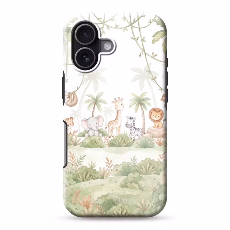 Dieren - Jungle - Pastel Toughcase MagSafe Apple iPhone 17 klein -3d