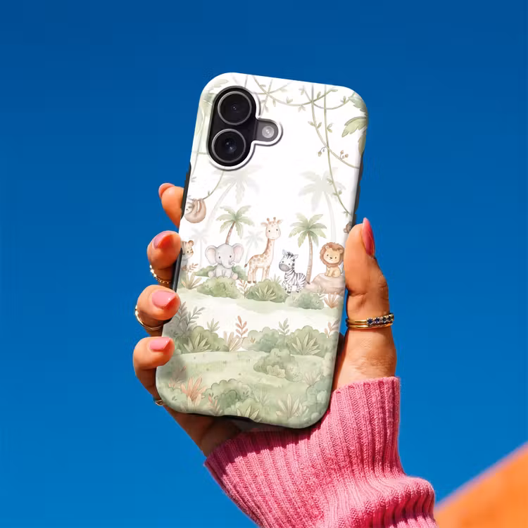 Dieren - Jungle - Pastel Toughcase MagSafe Apple iPhone 17 klein -Sfeer1V