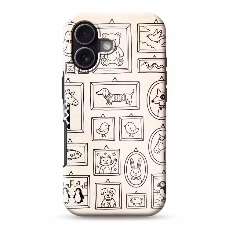 Dieren - Illustratie - Lijsten - Galerij - Speels Toughcase MagSafe Apple iPhone 17 klein -3d