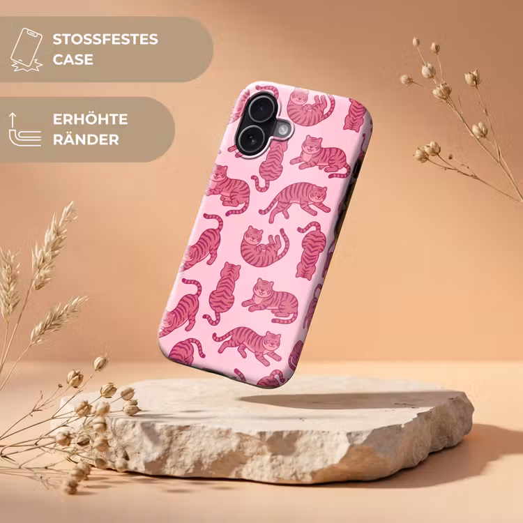 Dieren - Patroon - Roze - Speels - Cartoon Toughcase MagSafe Apple iPhone 17 klein -USP_RandenV_DE