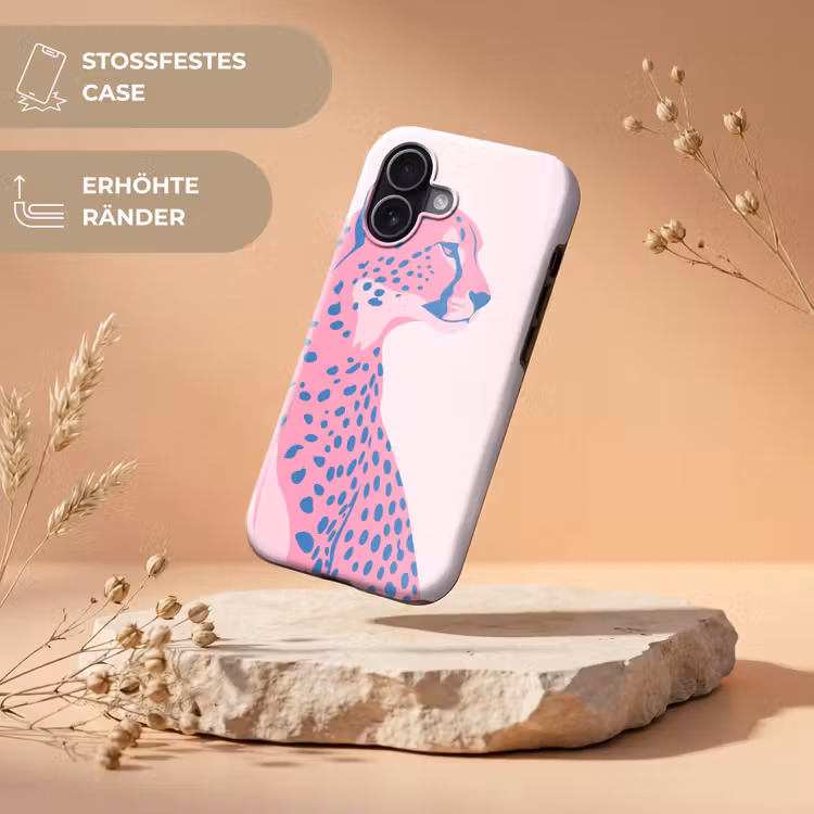 Dieren - Profiel - Abstract - Roze - Blauw Toughcase MagSafe Apple iPhone 17 klein -USP_RandenV_DE
