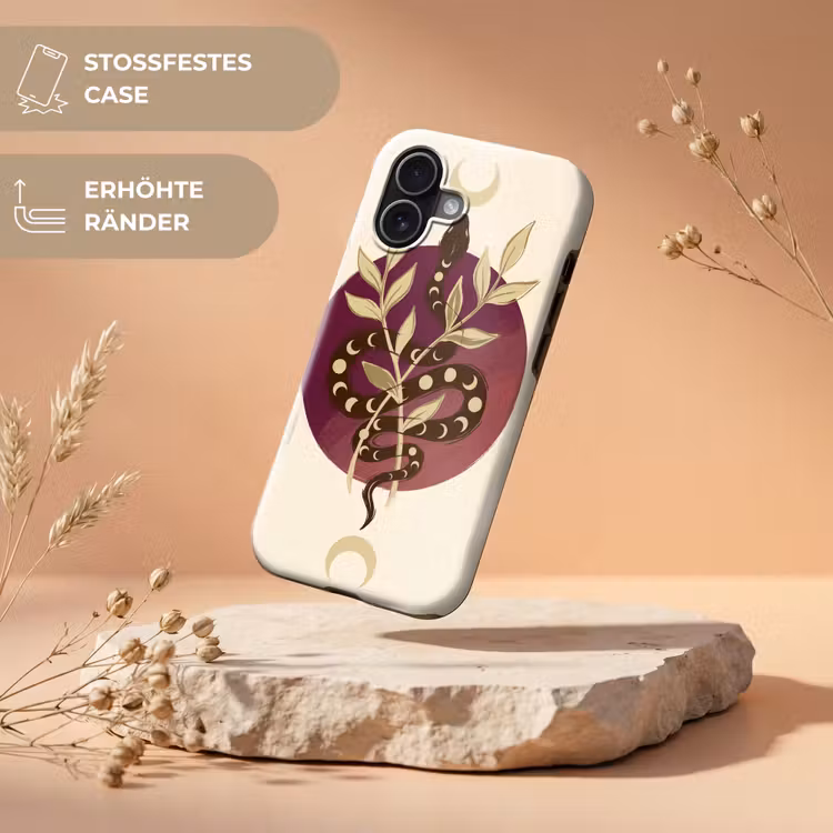 Dieren - Slang - Maan - Mystiek - Abstract Toughcase MagSafe Apple iPhone 17 klein -USP_RandenV_DE