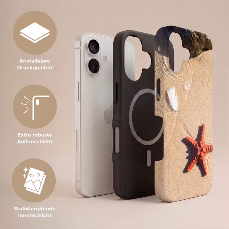 Dieren - Strand - Zee - Natuur - Rood Toughcase MagSafe Apple iPhone 17 klein -USP_Lagen_DE