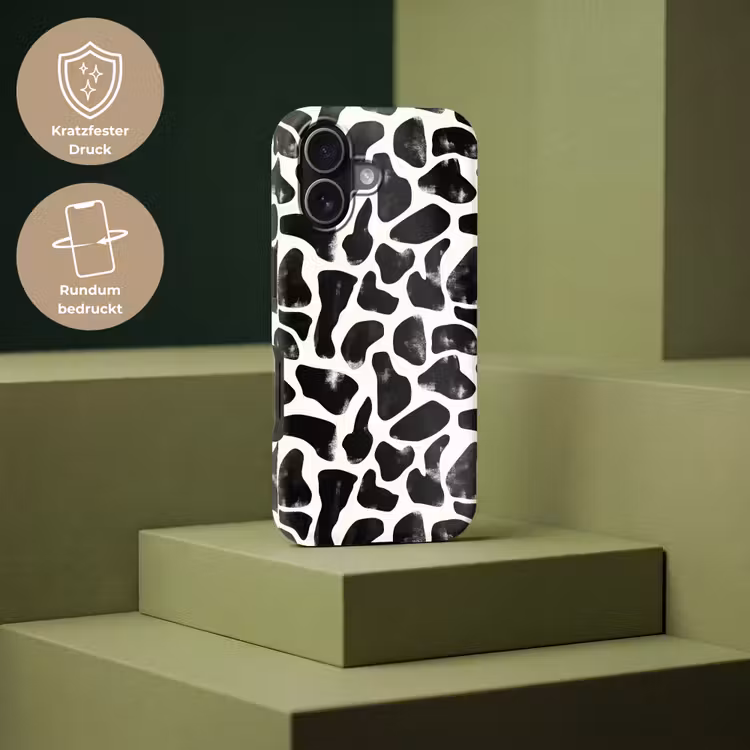 Dierenpatroon - Vlekken - Zwart - Wit Toughcase MagSafe Apple iPhone 17 klein 1017 -USP_PrintM_DE