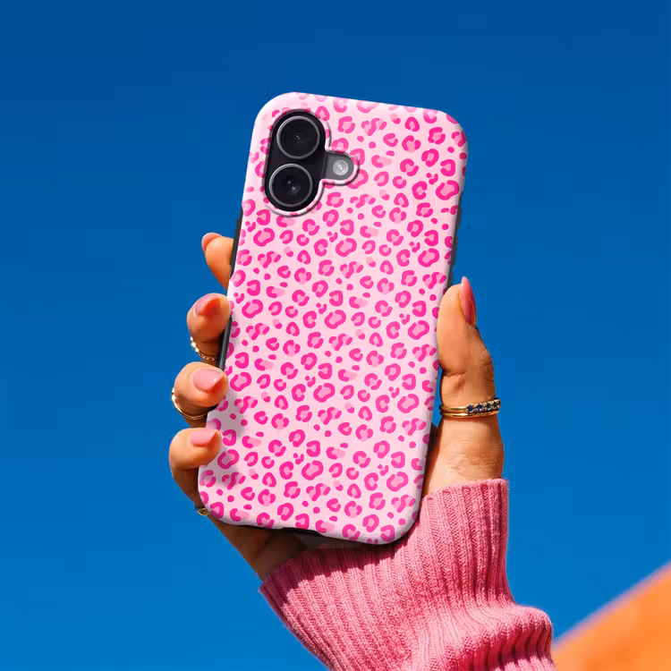 Dierenprint - Patroon - Abstract - Modern - Roze Toughcase MagSafe Apple iPhone 17 klein -Sfeer1V