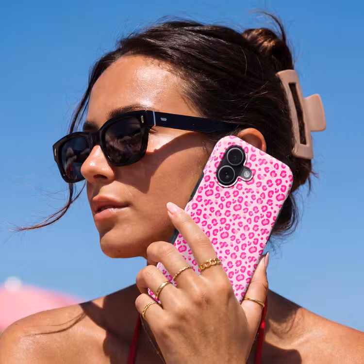 Dierenprint - Patroon - Abstract - Modern - Roze Toughcase MagSafe Apple iPhone 17 klein -Sfeer2V