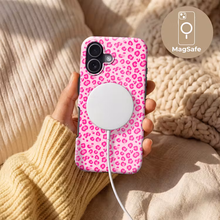 Dierenprint - Patroon - Abstract - Modern - Roze Toughcase MagSafe Apple iPhone 17 klein -USP_MagsafeV