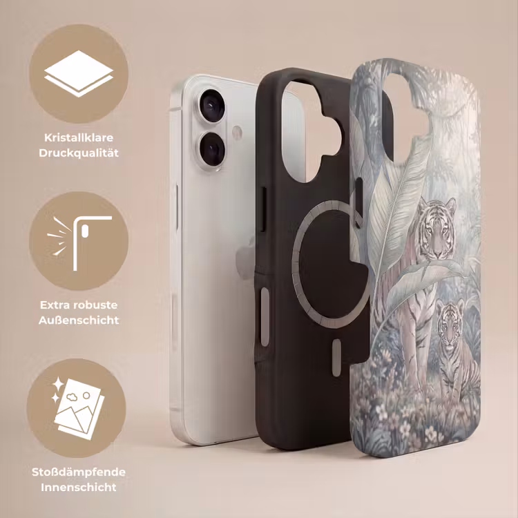 Tijger - Welp - Jungle - Illustratie - Dieren Toughcase MagSafe Apple iPhone 17 klein -USP_Lagen_DE