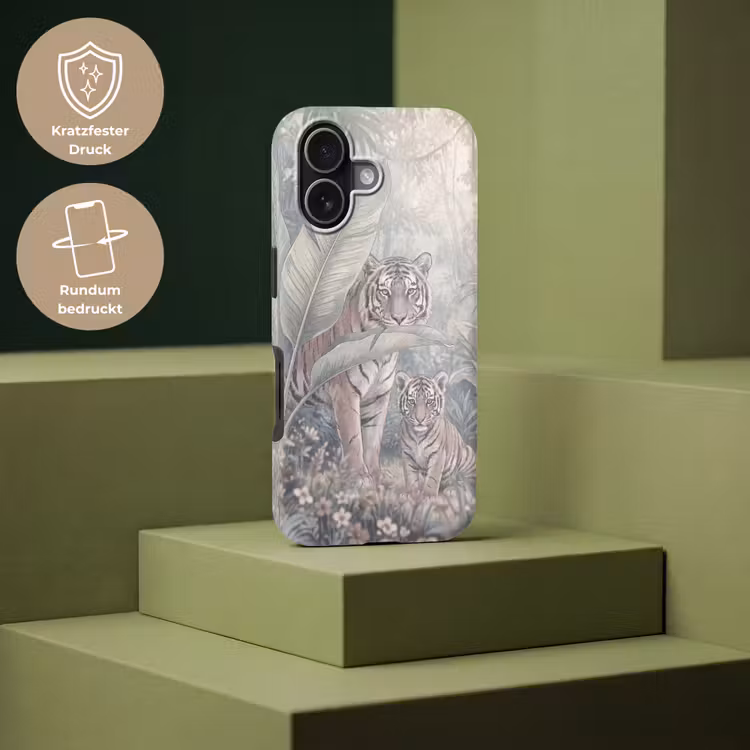 Tijger - Welp - Jungle - Illustratie - Dieren Toughcase MagSafe Apple iPhone 17 klein -USP_PrintM_DE