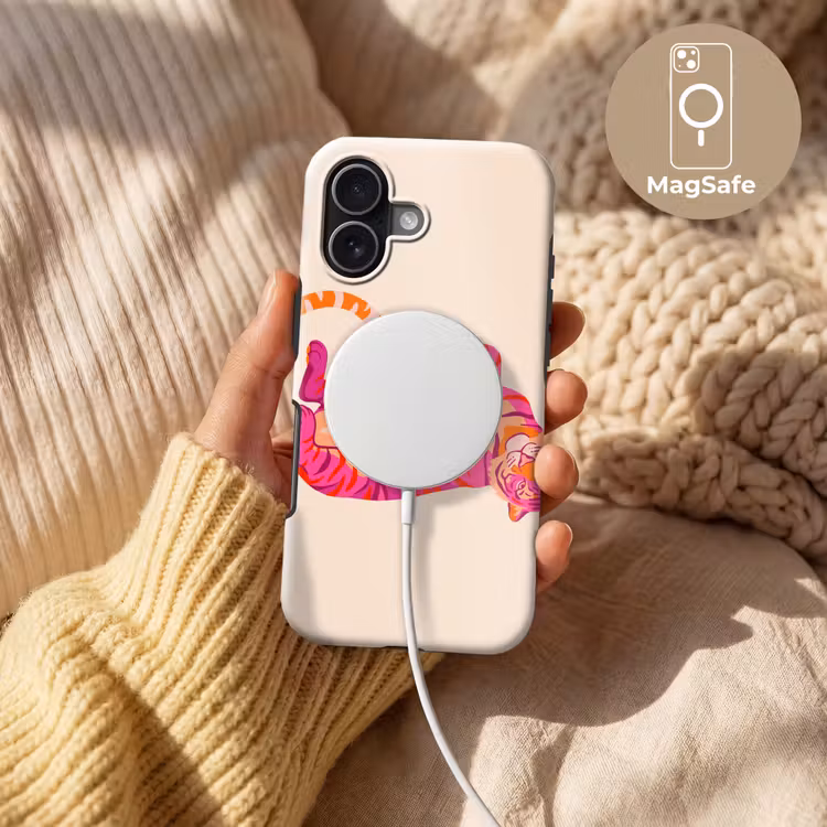 Tijger - Roze - Oranje Toughcase MagSafe Apple iPhone 17 klein -USP_MagsafeV