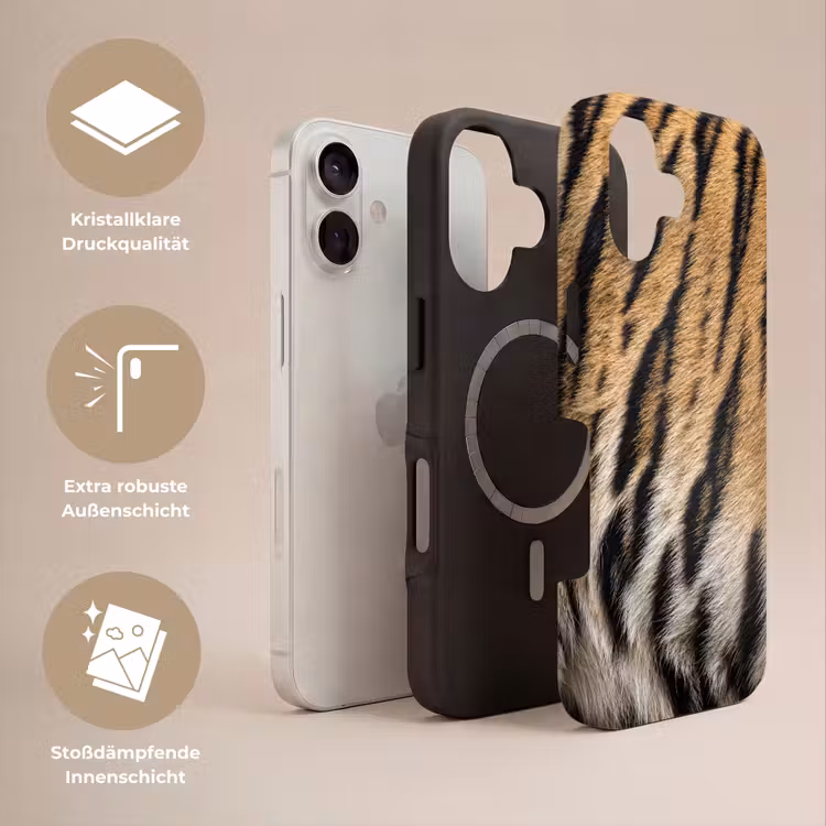 Tijgervacht - Klassiek - Zwart Toughcase MagSafe Apple iPhone 17 klein -USP_Lagen_DE