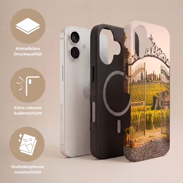 Poort - Landschap - Platteland - Zonlicht - Warm Toughcase MagSafe Apple iPhone 17 klein -USP_Lagen_DE