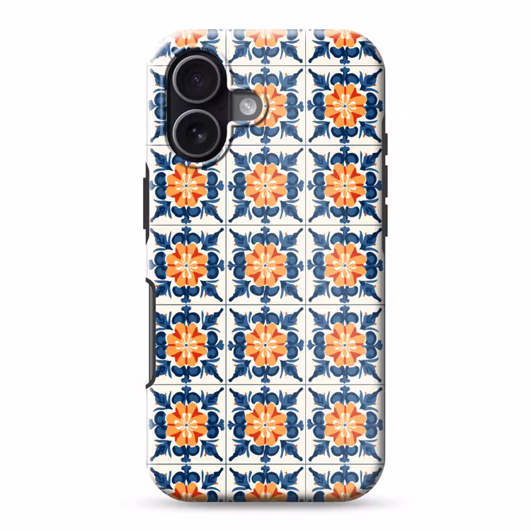 Traditioneel - Tegel - Oranje Toughcase MagSafe Apple iPhone 17 klein 1017 -3d